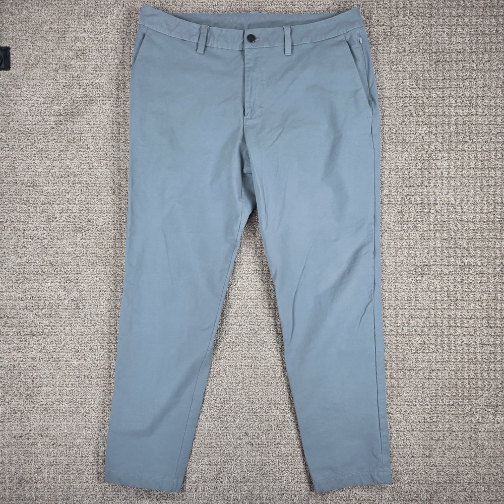 Lululemon Pant ABC Slim Fit Stretch Cotton VersaTwill Blue Trousers Mens 36x30